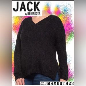 🆕 Jack by BB Dakota V Neck Black That Way Sweater